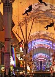 Zip line above Fremont Street