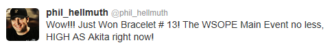 Hellmuth's VictoryTweet