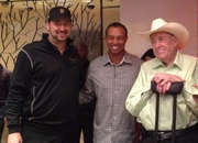 Hellmuth and Woods, with the Godfather of Poker, Doyle Brunson