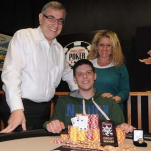 Ari Engel's parents watch him win WSOPC ring #5