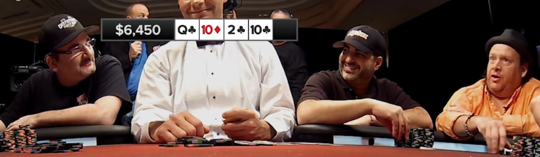 Poker Night in America dealer smiling