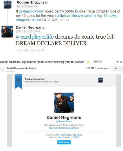 Daniel Negreanu Twitter follow
