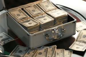 cash in briefcase