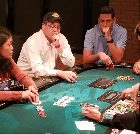 Robbie at poker table