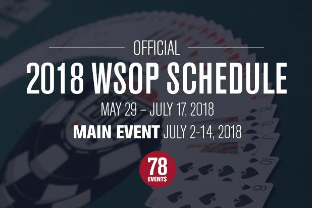 wsop event schedule