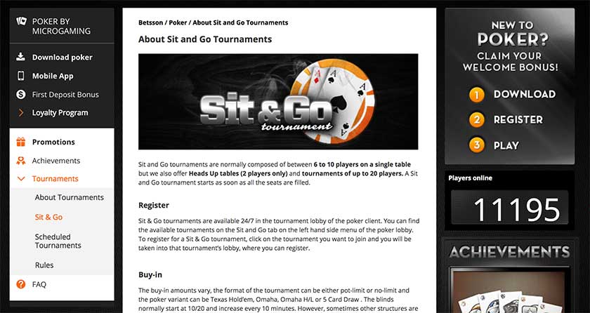 Betsson online poker tournaments