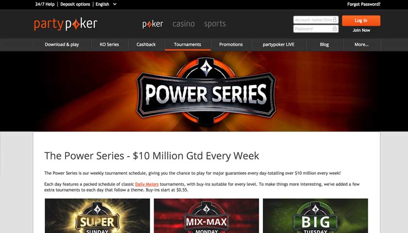 partypoker tournaments