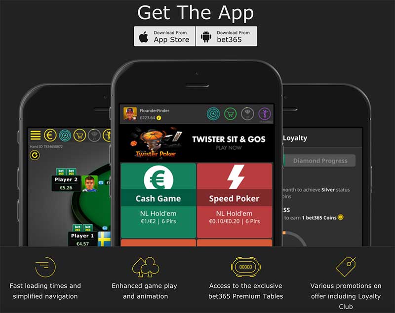 Bet365 poker app iPhone Android mobile
