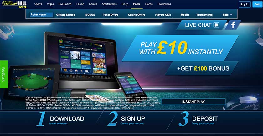 William Hill Poker screenshot