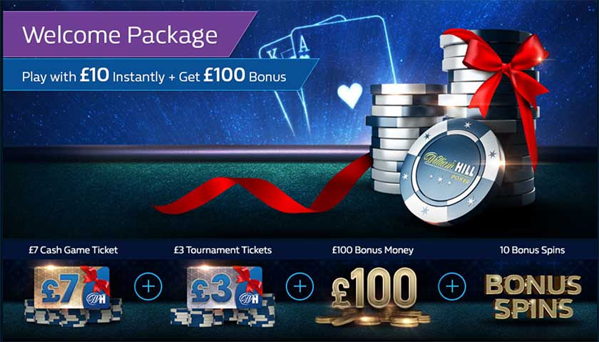 William Hill poker welcome bonus