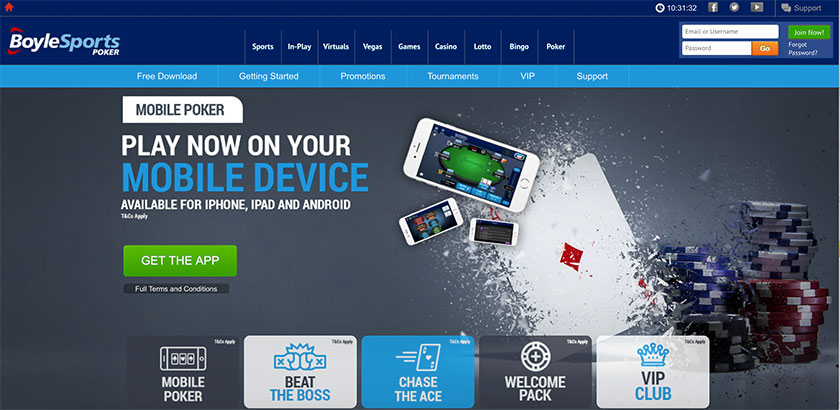 BoyleSports Poker screenshot