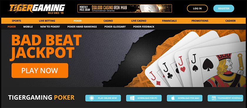 Tiger Gaming online poker room