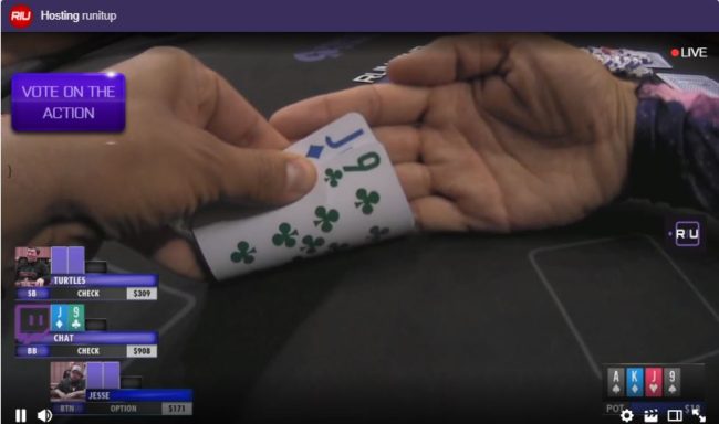 Chat Plays Poker hole cards