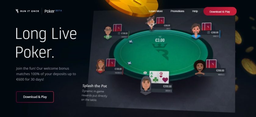 Run It Once Poker homepage