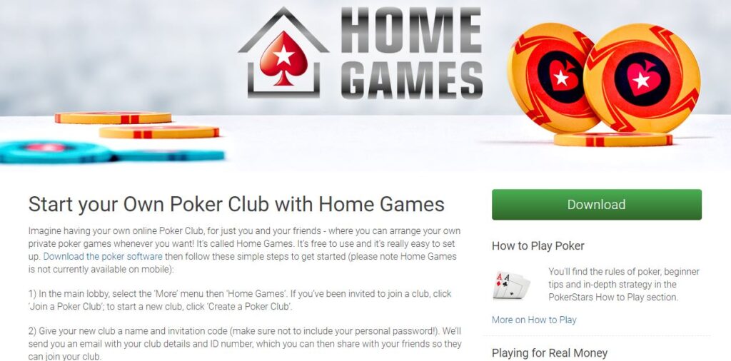 online poker home games