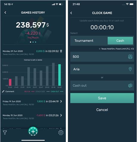 PokerStack mobile app