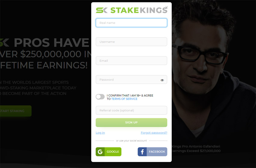 StakeKings Registration