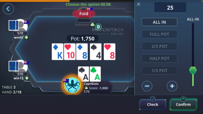 Match Poker features