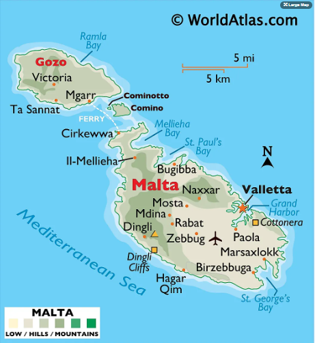 Malta map