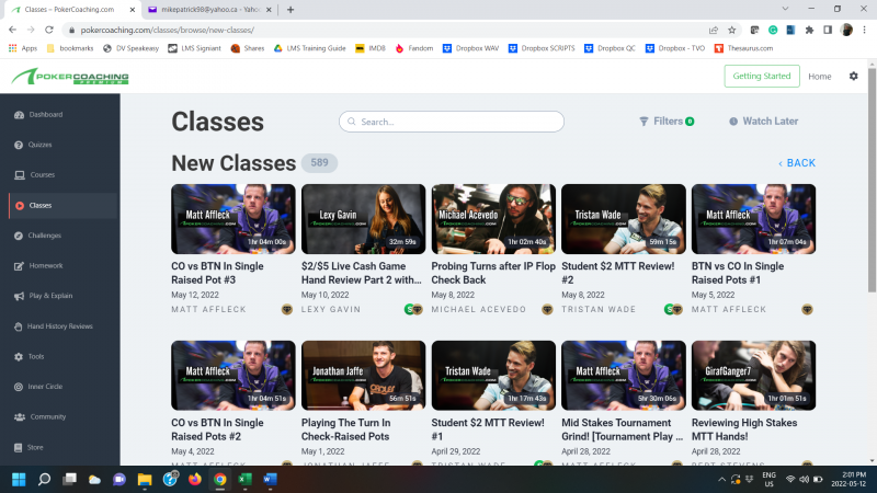 Pokercoaching.com Classes