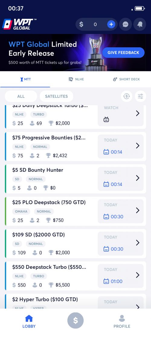 WTP Global MTT schedule