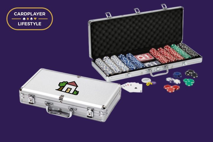 poker chips home game set up