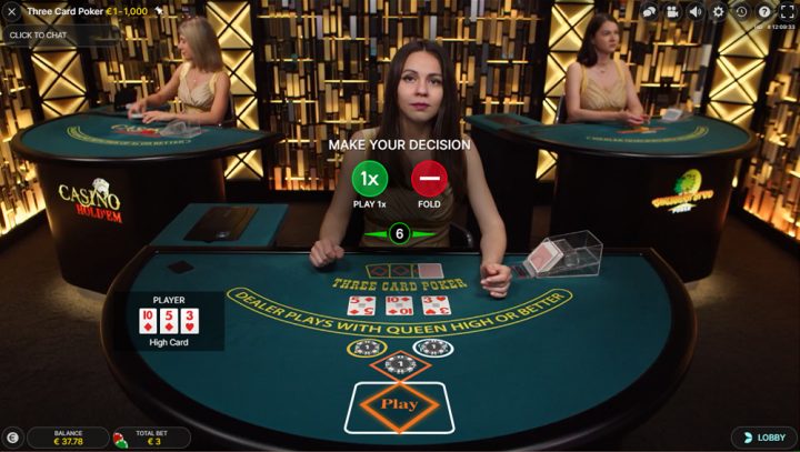 live dealer poker