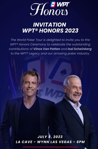 WPT Honors Scheinberg Van Patten invitation