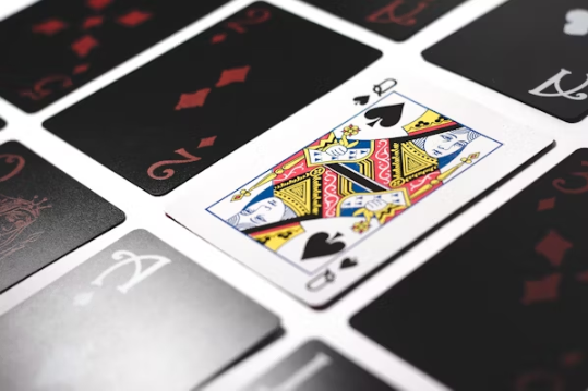 playing cards on a surface