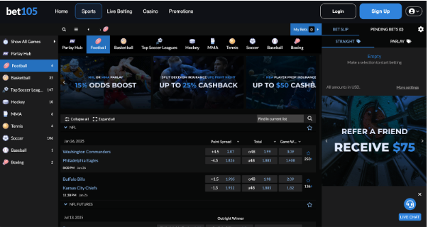 Bet105 sportsbook 