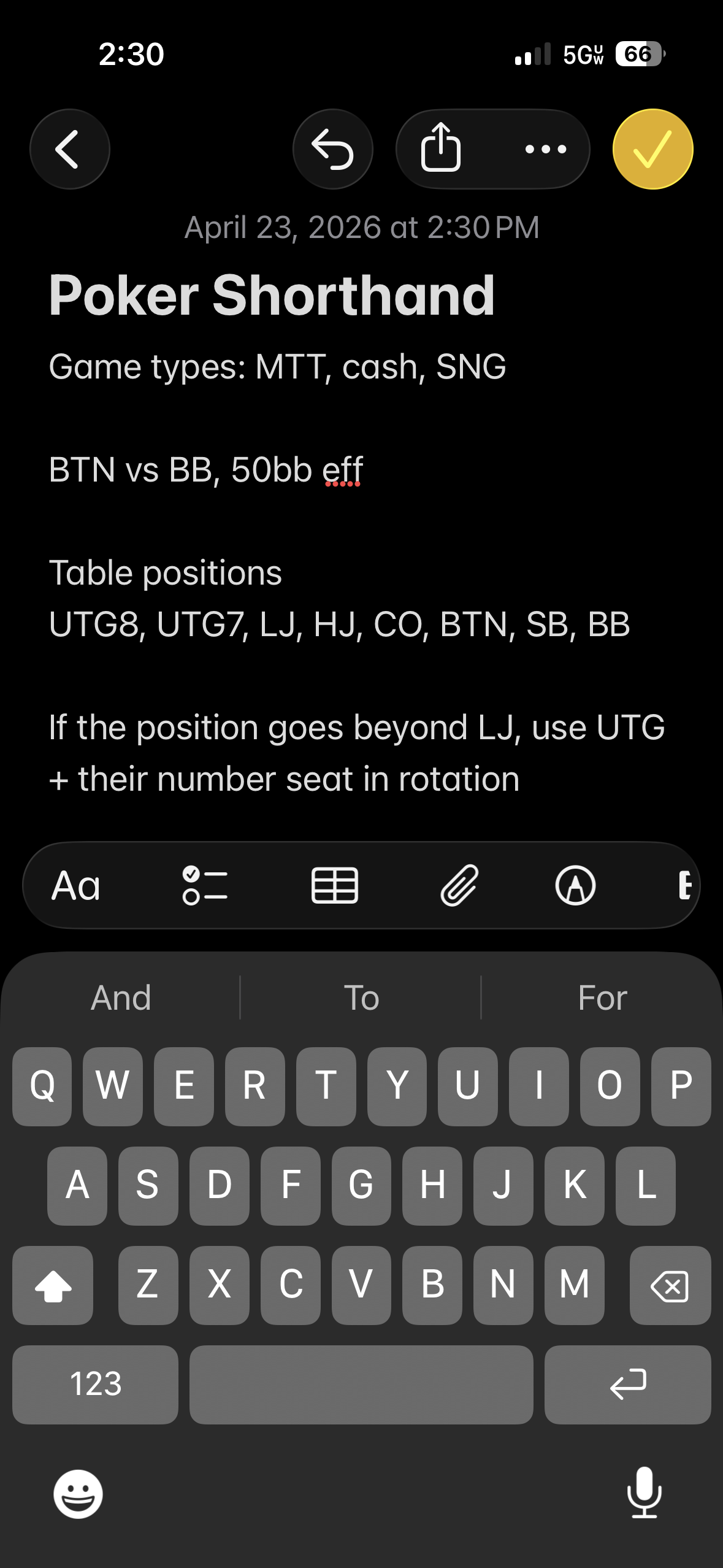 poker note example