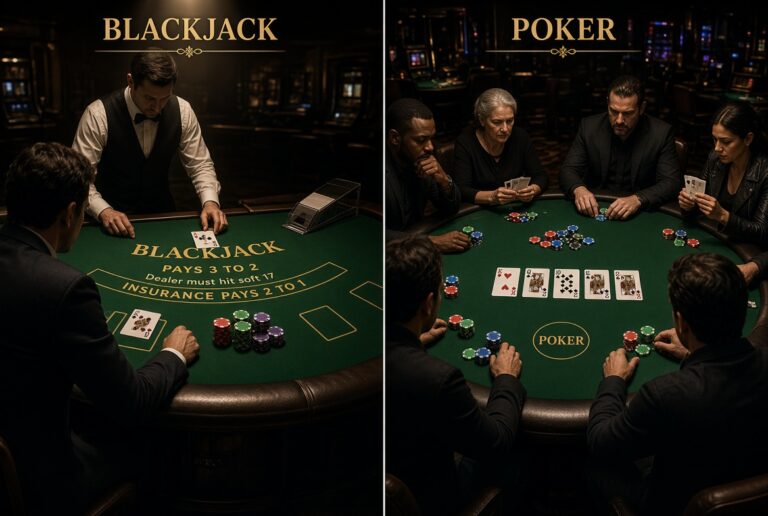 blackjack vs poker
