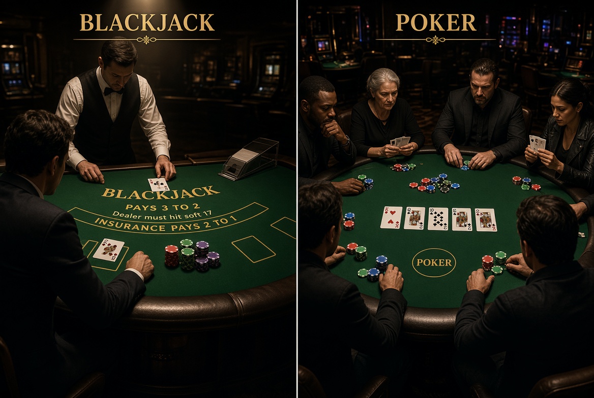 poker vs blackjack