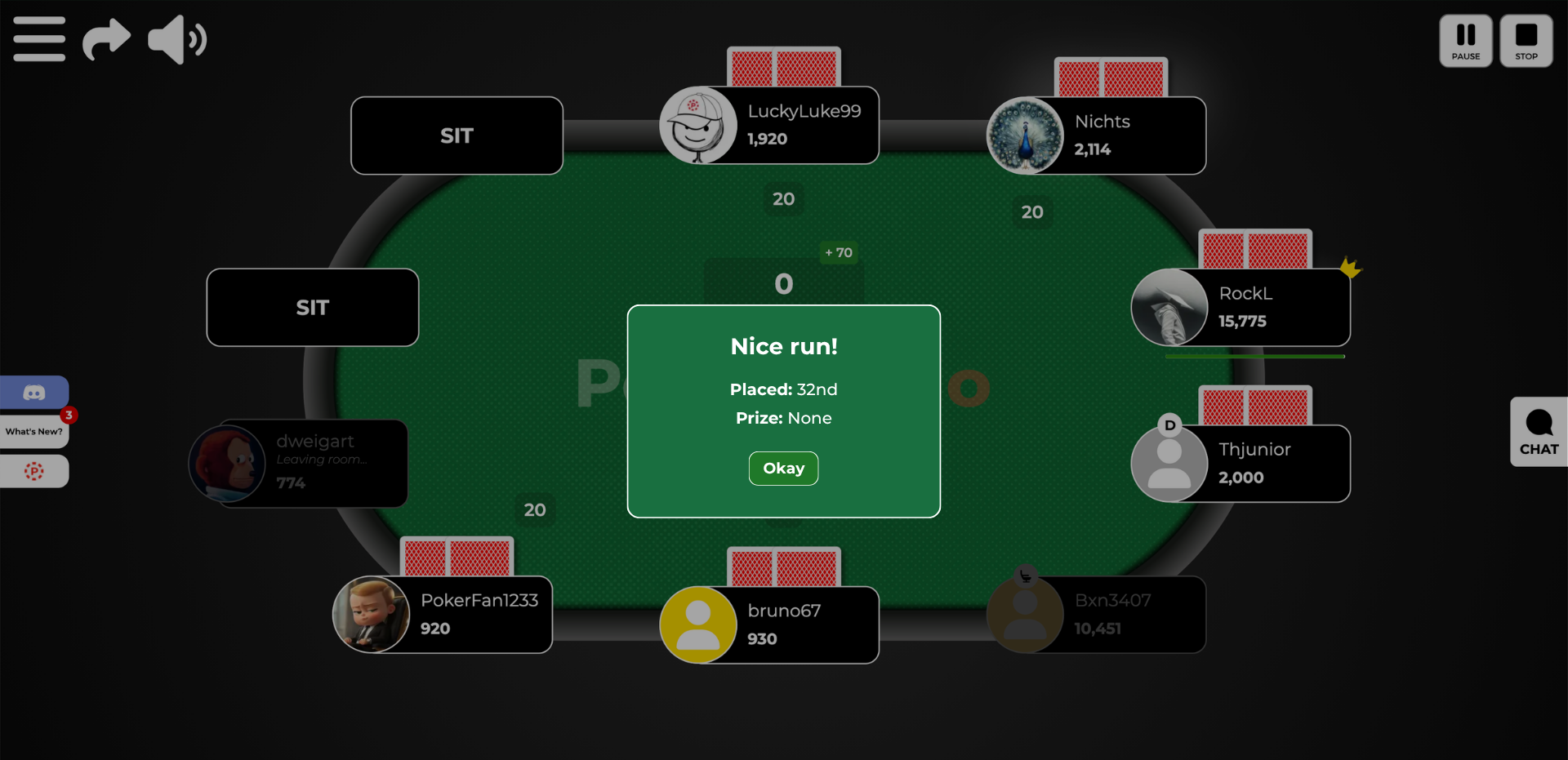 Poker Patio tournament playing