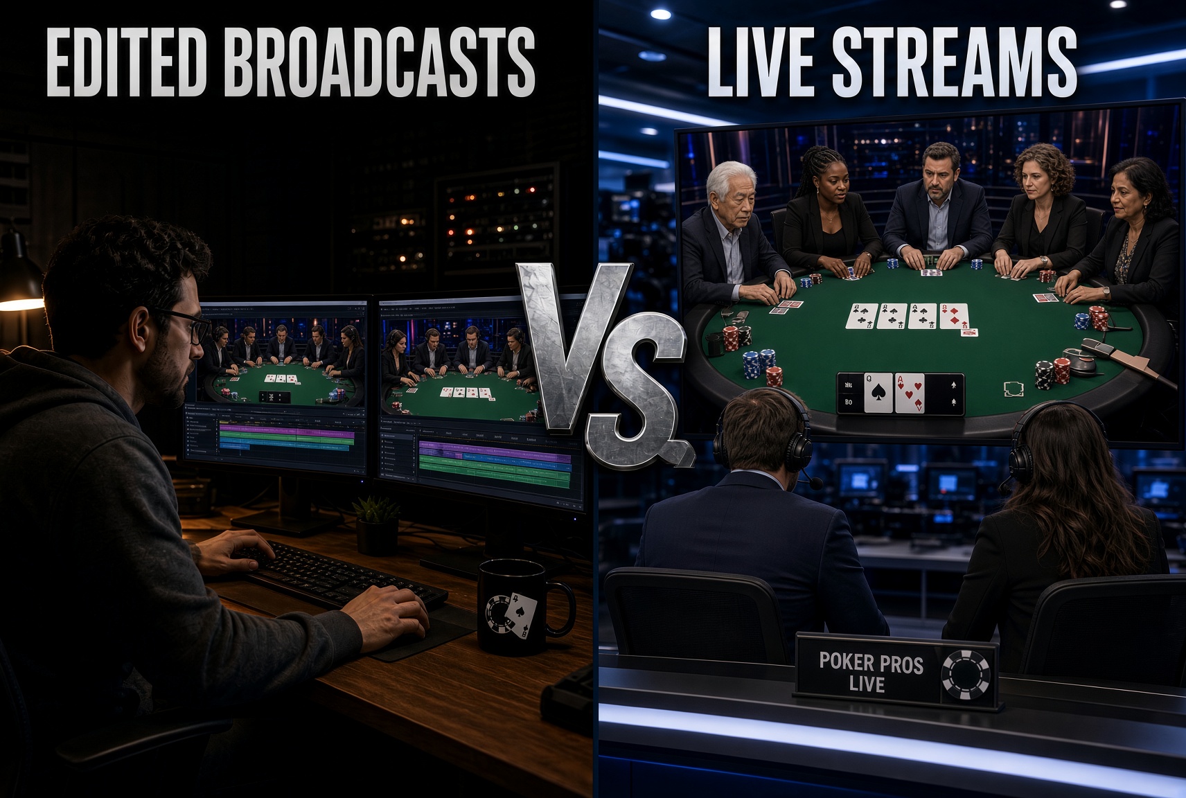 live streams vs edited broadcasts