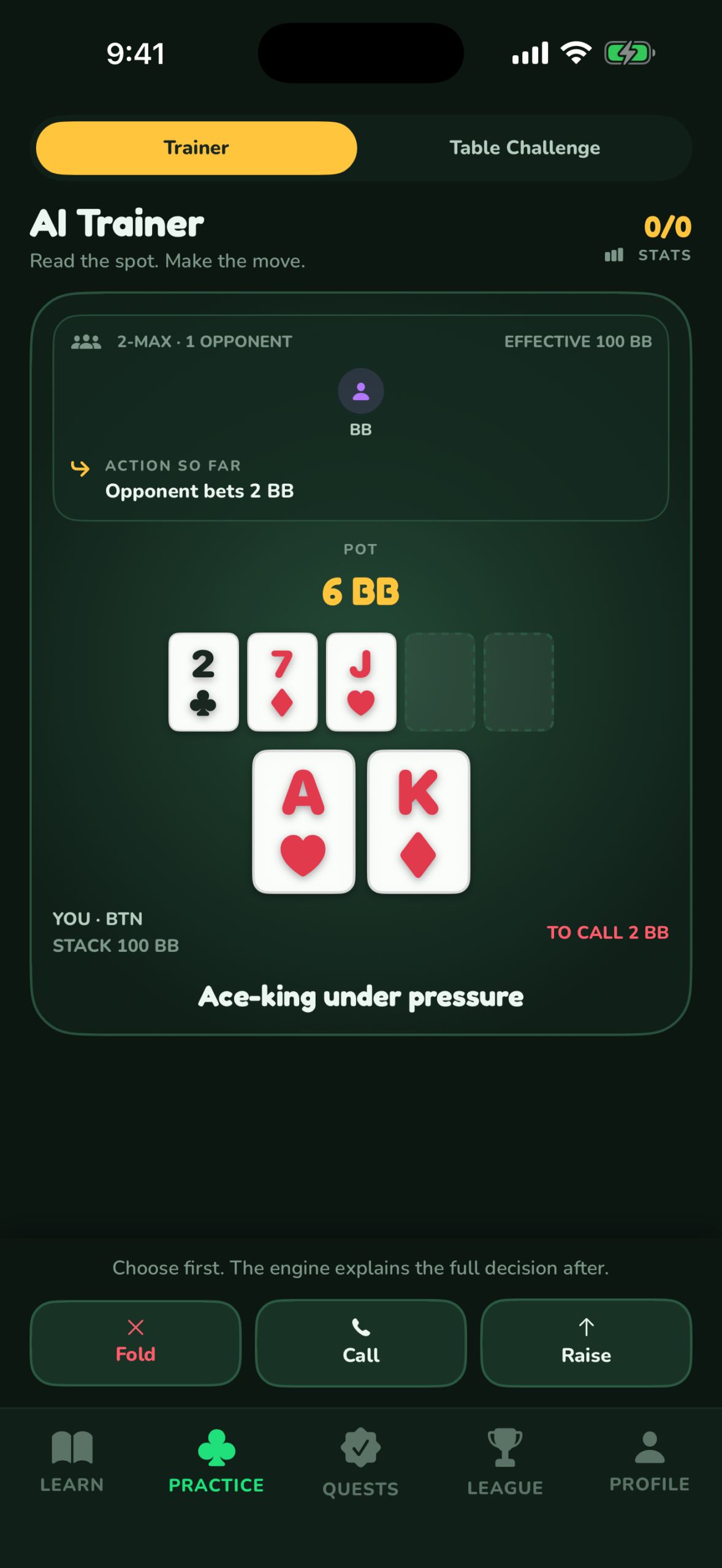 PokerSharp trainer spot