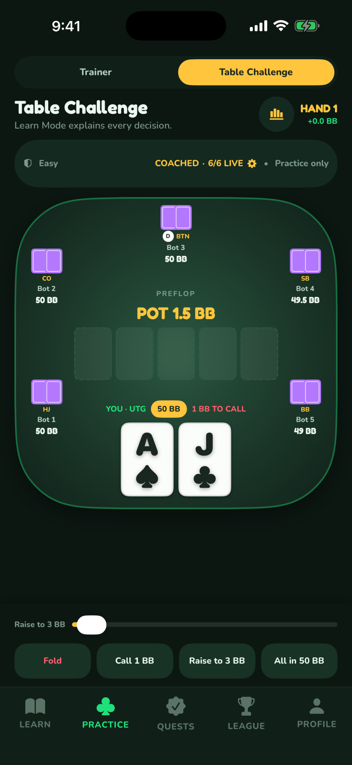 PokerSharp table session